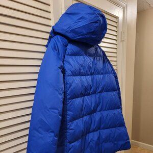 Mens Large Super Alpine Down Parka OR Outdoor Research Topaz Blue NWT